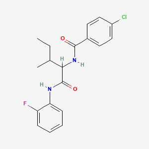 2-[(4-chlorophenyl)formamido]-N-(2-fluorophenyl)-3-methylpentanamide