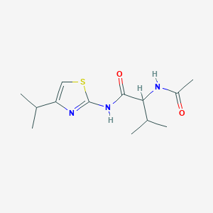 2-acetamido-3-methyl-N-(4-propan-2-yl-1,3-thiazol-2-yl)butanamide