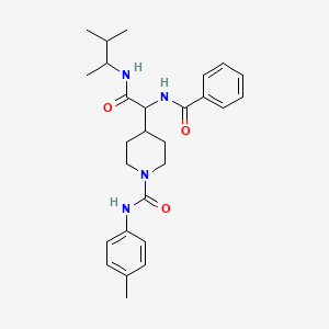 4-{1-(benzoylamino)-2-[(1,2-dimethylpropyl)amino]-2-oxoethyl}-N~1~-(4-methylphenyl)tetrahydro-1(2H)-pyridinecarboxamide