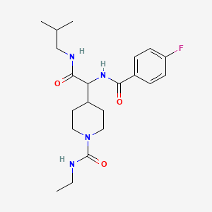 N~1~-ethyl-4-[1-[(4-fluorobenzoyl)amino]-2-(isobutylamino)-2-oxoethyl]tetrahydro-1(2H)-pyridinecarboxamide