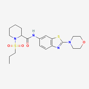N-(2-morpholin-4-yl-1,3-benzothiazol-6-yl)-1-propylsulfonylpiperidine-2-carboxamide