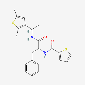 N-[1-(2,5-dimethylthiophen-3-yl)ethyl]-3-phenyl-2-[(thiophen-2-yl)formamido]propanamide