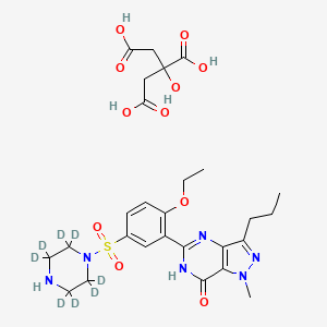 molecular formula C27H36N6O11S B1650978 Desmethylsildenafil-d8 Citrate CAS No. 1215071-06-9