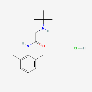 molecular formula C15H25ClN2O B1650979 Acetamide, 2-((1,1-dimethylethyl)amino)-N-(2,4,6-trimethylphenyl)-, monohydrochloride CAS No. 121513-25-5