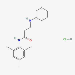 Propanamide, 3-(cyclohexylamino)-N-(2,4,6-trimethylphenyl)-, monohydrochloride