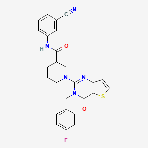 molecular formula C26H22FN5O2S B1650983 Methyl 5-({[(2,3-dimethylphenyl)amino]carbonyl}amino)-3-ethoxy-1-benzothiophene-2-carboxylate CAS No. 1215505-40-0