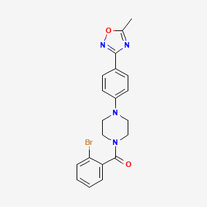 molecular formula C20H19BrN4O2 B1650995 1-(2-Bromobenzoyl)-4-[4-(5-methyl-1,2,4-oxadiazol-3-yl)phenyl]piperazine CAS No. 1216586-33-2