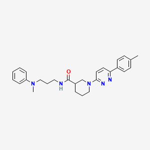 molecular formula C27H33N5O B1651000 N-{3-[methyl(phenyl)amino]propyl}-1-[6-(4-methylphenyl)pyridazin-3-yl]piperidine-3-carboxamide CAS No. 1216840-95-7
