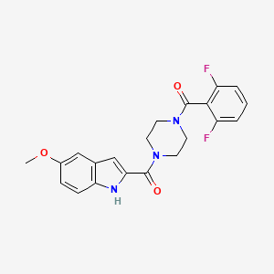 N-(4-methoxybenzyl)-4'-(piperidin-1-ylsulfonyl)biphenyl-3-carboxamide