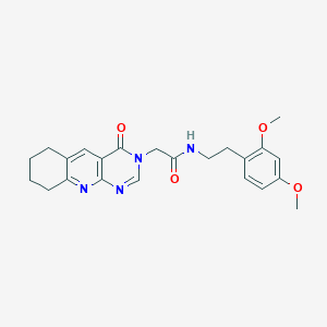molecular formula C23H26N4O4 B1651002 N-[2-(2,4-dimethoxyphenyl)ethyl]-2-(4-oxo-6,7,8,9-tetrahydropyrimido[4,5-b]quinolin-3(4H)-yl)acetamide CAS No. 1216898-83-7