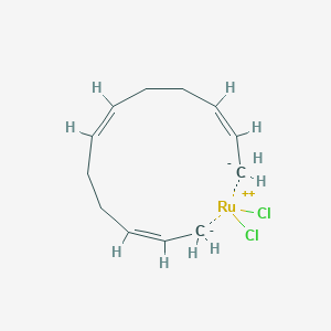 molecular formula C12H18Cl2Ru B1651004 Dichlororuthenium(2+);(2Z,6Z,10Z)-dodeca-2,6,10-triene CAS No. 12170-97-7