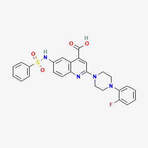 2-[4-(2-Fluorophenyl)piperazin-1-yl]-6-[(phenylsulfonyl)amino]quinoline-4-carboxylic acid