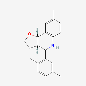 molecular formula C20H23NO B1651008 (3aS,9bS)-4-(2,5-dimethylphenyl)-8-methyl-2,3,3a,4,5,9b-hexahydrofuro[3,2-c]quinoline CAS No. 1217510-15-0