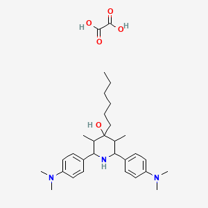 molecular formula C31H47N3O5 B1651012 2,6-Bis(4-(dimethylamino)phenyl)-4-hexyl-3,5-dimethylpiperidin-4-ol oxalate CAS No. 1217620-44-4