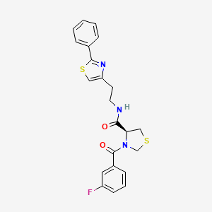 molecular formula C22H20FN3O2S2 B1651013 3-[3-(cycloheptylamino)-3-oxopropyl]-N-(4-fluorophenyl)piperidine-1-carboxamide CAS No. 1217631-75-8