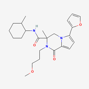 6-(2-furyl)-2-(3-methoxypropyl)-3-methyl-N-(2-methylcyclohexyl)-1-oxo-1,2,3,4-tetrahydropyrrolo[1,2-a]pyrazine-3-carboxamide