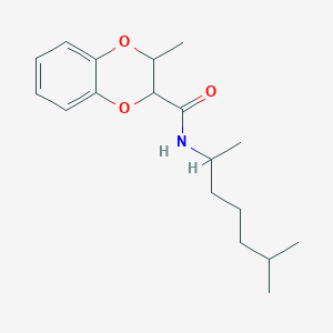 3-methyl-N-(6-methylheptan-2-yl)-2,3-dihydro-1,4-benzodioxine-2-carboxamide