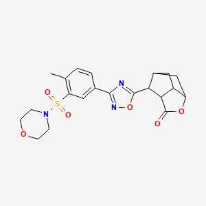 7-{3-[4-methyl-3-(morpholin-4-ylsulfonyl)phenyl]-1,2,4-oxadiazol-5-yl}hexahydro-2H-3,5-methanocyclopenta[b]furan-2-one