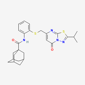 N-(2-{[(2-isopropyl-5-oxo-5H-[1,3,4]thiadiazolo[3,2-a]pyrimidin-7-yl)methyl]thio}phenyl)adamantane-1-carboxamide
