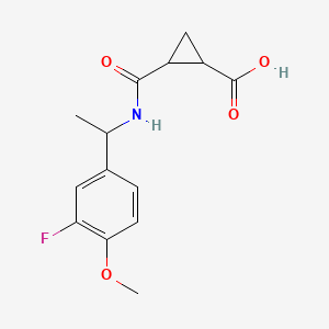 B1651034 2-{[1-(3-Fluoro-4-methoxyphenyl)ethyl]carbamoyl}cyclopropane-1-carboxylic acid CAS No. 1218651-71-8