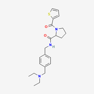 N-({4-[(diethylamino)methyl]phenyl}methyl)-1-(thiophene-2-carbonyl)pyrrolidine-2-carboxamide