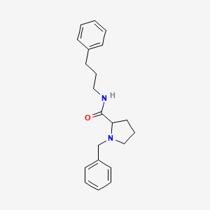 molecular formula C21H26N2O B1651038 1-benzyl-N-(3-phenylpropyl)pyrrolidine-2-carboxamide CAS No. 1219170-25-8