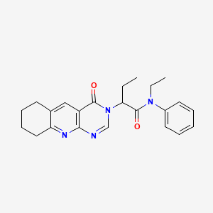 N-ethyl-2-(4-oxo-6,7,8,9-tetrahydropyrimido[4,5-b]quinolin-3(4H)-yl)-N-phenylbutanamide