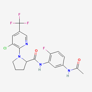 1-[3-chloro-5-(trifluoromethyl)pyridin-2-yl]-N-(5-acetamido-2-fluorophenyl)pyrrolidine-2-carboxamide