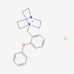 molecular formula C19H23ClN2O B1651047 1-[(2-Phenoxyphenyl)methyl]-1,4-diazabicyclo[2.2.2]octan-1-ium chloride CAS No. 1219383-54-6