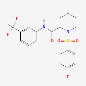 1-[(4-fluorophenyl)sulfonyl]-N-[3-(trifluoromethyl)phenyl]piperidine-2-carboxamide