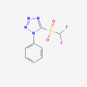 molecular formula C8H6F2N4O2S B1651063 5-(Difluoromethylsulfonyl)-1-phenyltetrazole CAS No. 1219454-90-6