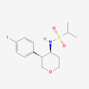 molecular formula C14H20INO3S B1651064 N-(trans-3-(4-Iodophenyl)tetrahydro-2H-pyran-4-yl)propane-2-sulfonamide CAS No. 1219633-18-7