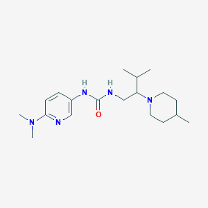 3-[6-(Dimethylamino)pyridin-3-yl]-1-[3-methyl-2-(4-methylpiperidin-1-yl)butyl]urea