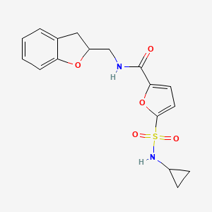 molecular formula C17H18N2O5S B1651074 5-(cyclopropylsulfamoyl)-N-[(2,3-dihydro-1-benzofuran-2-yl)methyl]furan-2-carboxamide CAS No. 1223003-54-0