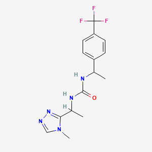 3-[1-(4-methyl-4H-1,2,4-triazol-3-yl)ethyl]-1-{1-[4-(trifluoromethyl)phenyl]ethyl}urea