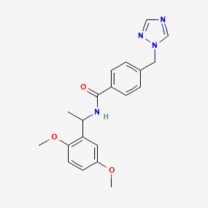 N-[1-(2,5-dimethoxyphenyl)ethyl]-4-[(1H-1,2,4-triazol-1-yl)methyl]benzamide
