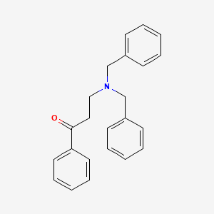 molecular formula C23H23NO B1651080 1-Propanone, 3-[bis(phenylmethyl)amino]-1-phenyl- CAS No. 122377-71-3