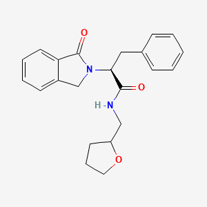(2S)-2-(3-Oxo-1H-isoindol-2-yl)-N-(oxolan-2-ylmethyl)-3-phenylpropanamide