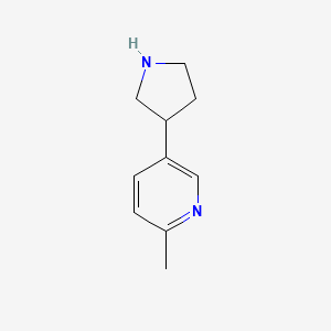 molecular formula C10H14N2 B1651087 2-Methyl-5-(pyrrolidin-3-yl)pyridine CAS No. 1225218-29-0
