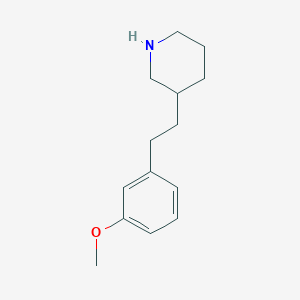 molecular formula C14H21NO B1651096 3-[2-(3-Methoxyphenyl)ethyl]piperidine CAS No. 1226168-96-2