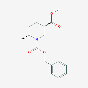 molecular formula C16H21NO4 B1651105 cis-1-Benzyl 3-methyl 6-methylpiperidine-1,3-dicarboxylate CAS No. 1227916-30-4