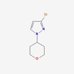 molecular formula C8H11BrN2O B1651106 3-Bromo-1-(oxan-4-yl)pyrazole CAS No. 1227954-60-0