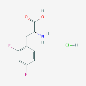 molecular formula C9H10ClF2NO2 B1651109 D-2,4-Difluoroophenylalanine CAS No. 122839-49-0