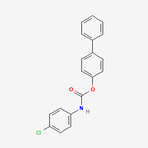 molecular formula C19H14ClNO2 B1651113 (4-Phenylphenyl) N-(4-chlorophenyl)carbamate CAS No. 122861-87-4