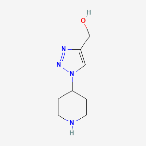 molecular formula C8H14N4O B1651115 (1-Piperidin-4-yl-1H-[1,2,3]triazol-4-yl)-methanol CAS No. 1229516-69-1