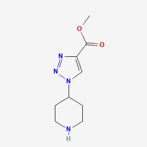 molecular formula C9H14N4O2 B1651116 Methyl 1-(piperidin-4-yl)-1H-1,2,3-triazole-4-carboxylate CAS No. 1229516-76-0