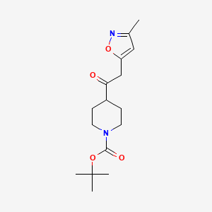 molecular formula C16H24N2O4 B1651120 4-[2-(4-Methyl-5-isoxazolyl)-acetyl]-piperidine-1-carboxylic acid tert-butyl ester CAS No. 1232431-34-3