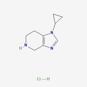 molecular formula C9H14ClN3 B1651138 1-cyclopropyl-1H,4H,5H,6H,7H-imidazo[4,5-c]pyridine hydrochloride CAS No. 1235441-13-0