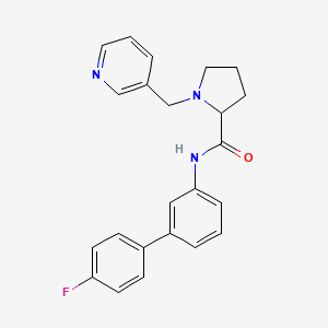 molecular formula C23H22FN3O B1651148 N-(4'-fluoro-3-biphenylyl)-1-(3-pyridinylmethyl)prolinamide CAS No. 1236260-38-0
