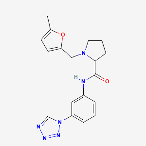 molecular formula C18H20N6O2 B1651152 1-[(5-methyl-2-furyl)methyl]-N-[3-(1H-tetrazol-1-yl)phenyl]prolinamide CAS No. 1236262-14-8